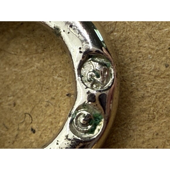 Vintage Bracelet Signed SWAROVSKI Swan Green Crystal Silver Tone W/Toggle Clasp - Picture 10 of 11